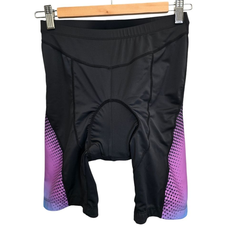 Beroy Women's Bike Cycling Quick Dry Padded Black Purple Blue Sport Shorts L